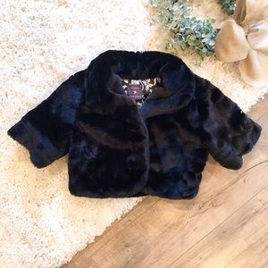 Forever 21 Faux Fur Black Shrug / Bolero